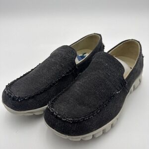 NoSox Men's MOC-L Black Canvas Slip-On Shoes Size 9 M New with Box And Tags